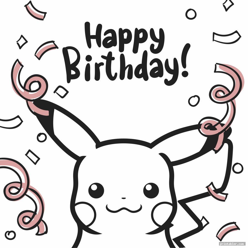 Pokemon Birthday Card Printable Free