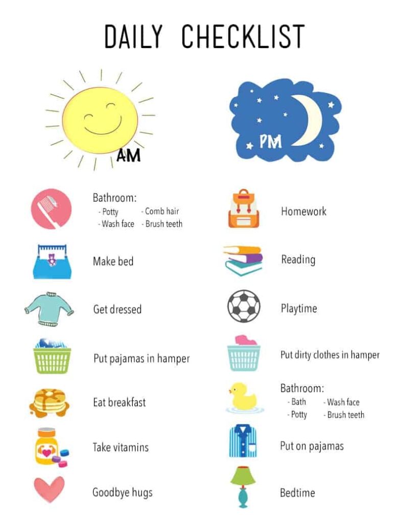 Printable Activities Of Daily Living Checklist