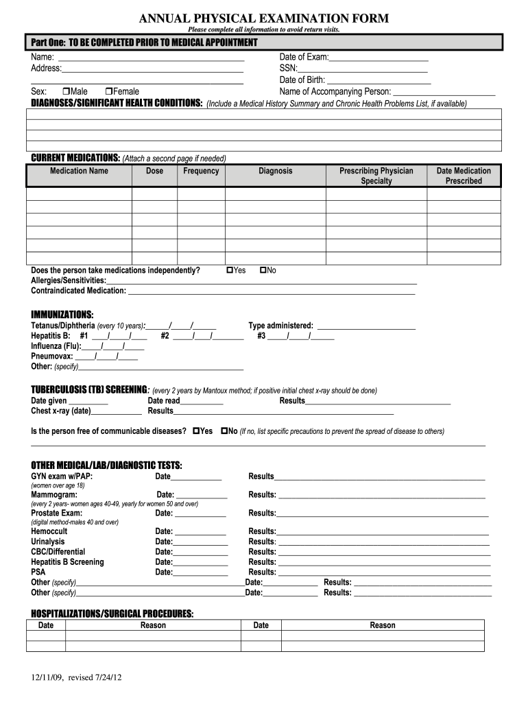 Printable Basic Physical Exam PDF 2012 2024 Form Fill Out And Sign 