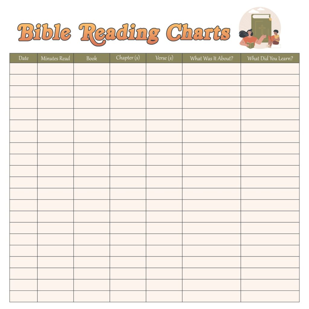 Printable Bible Reading Charts