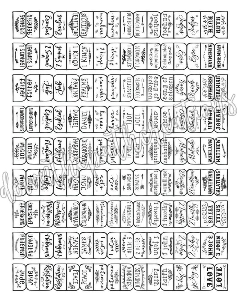 Printable Bible Tab Template