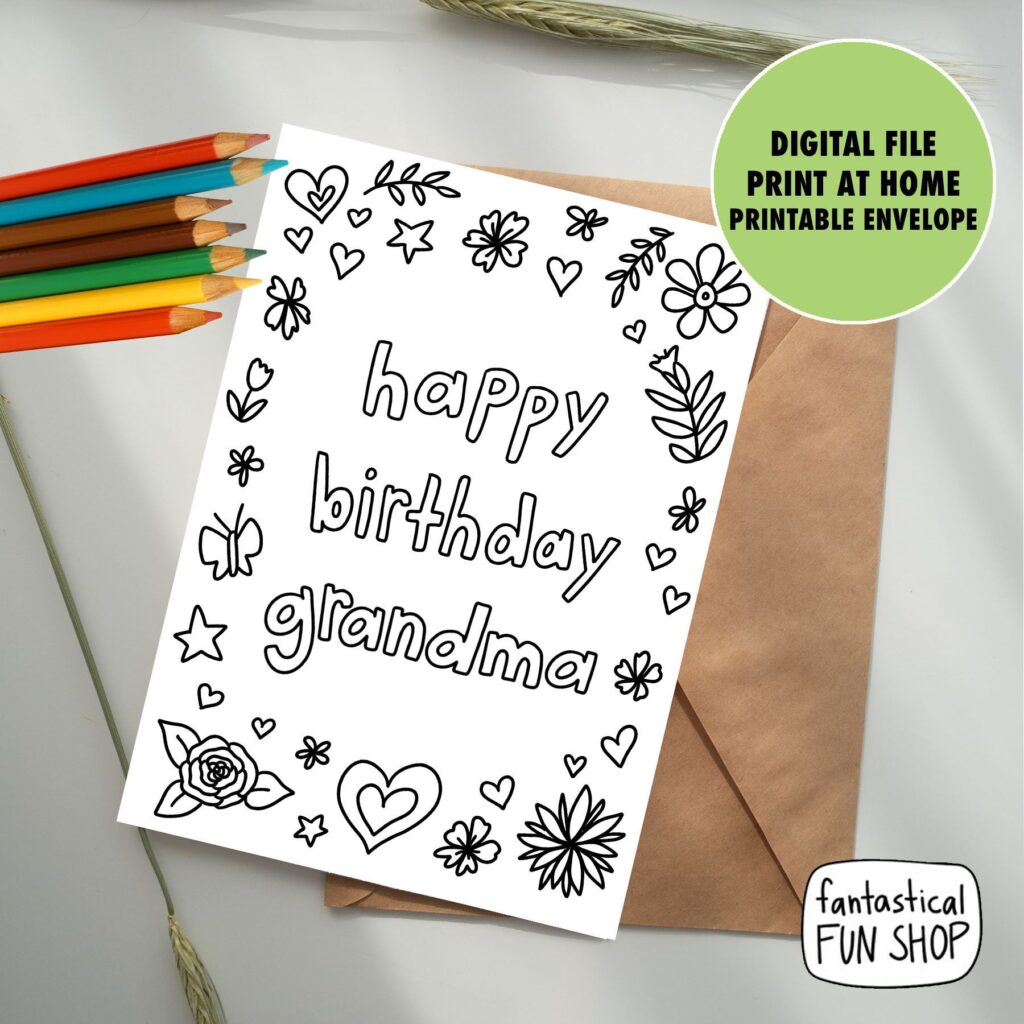 Printable Birthday Cards Grandma Customize And Print