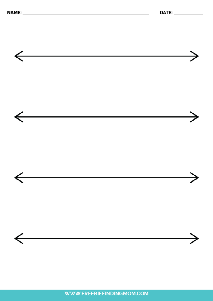 Printable Blank Number Line