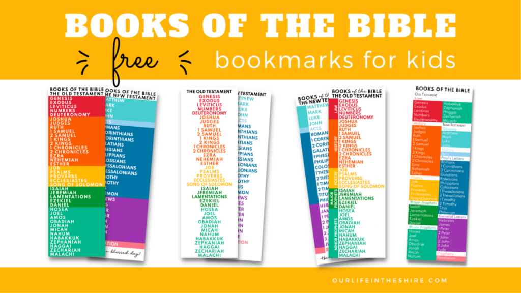 Printable Books Of The Bible Bookmark