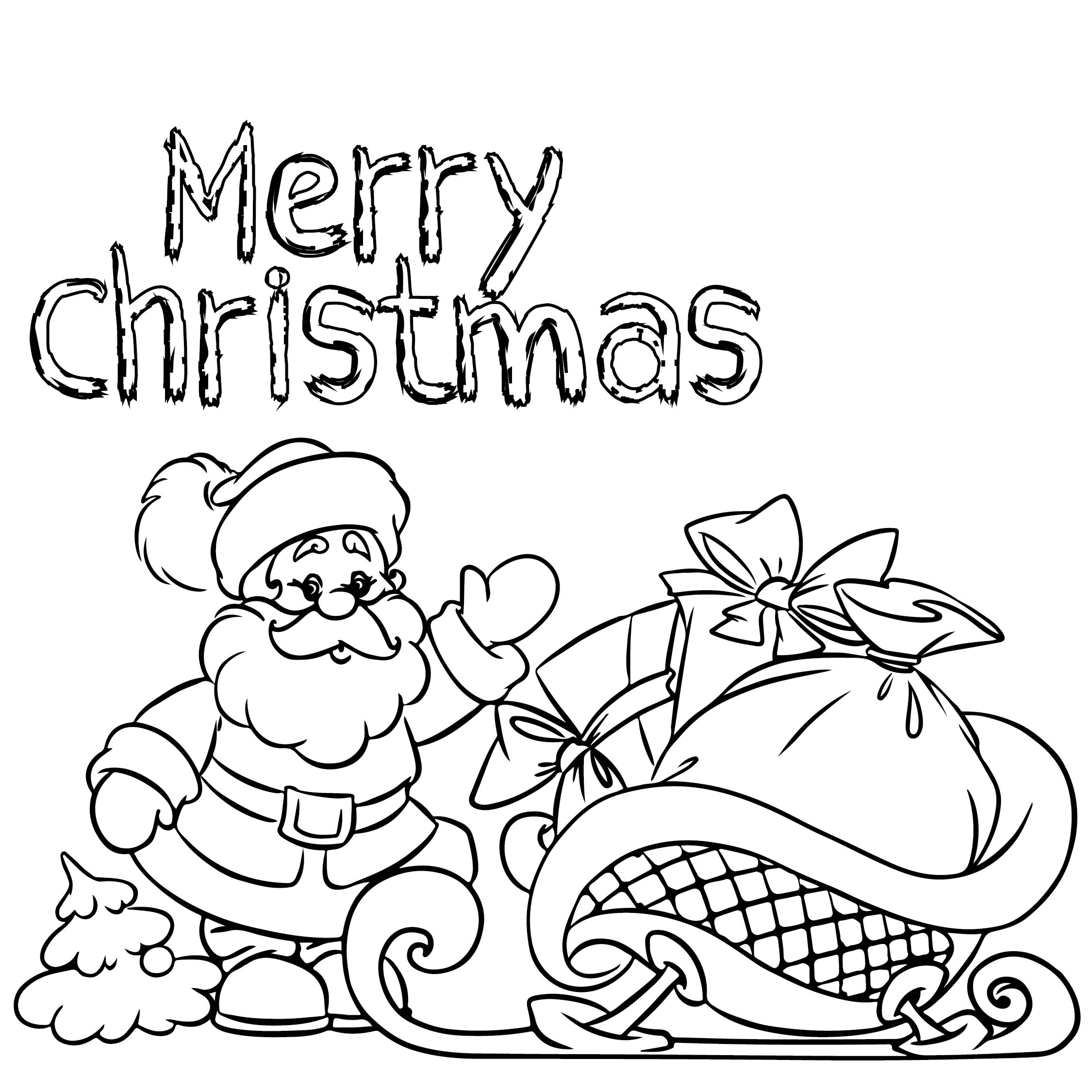 Printable Coloring Christmas Cards