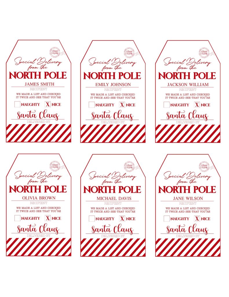 Printable Christmas Labels From Santa - We Love Printables