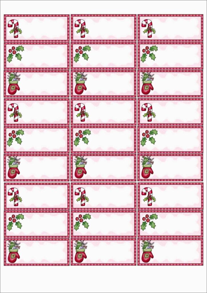 Printable Holiday Address Labels