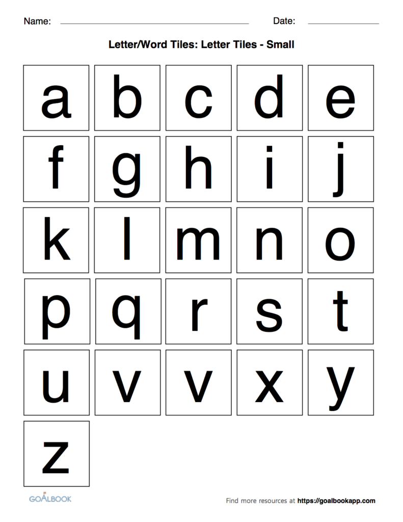 Printable Letter Tiles