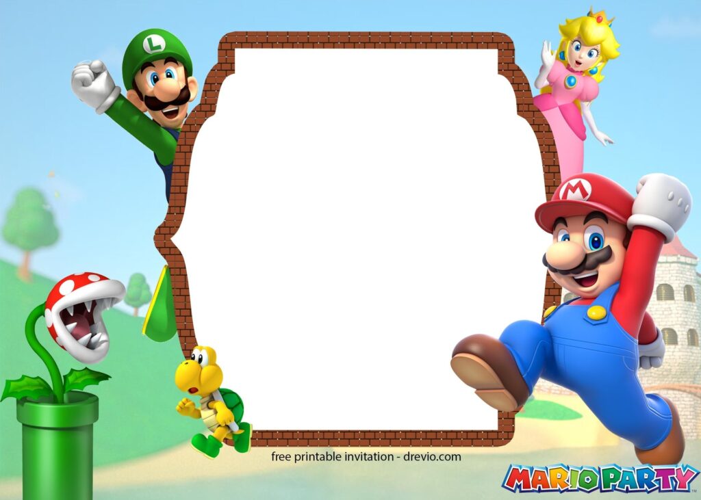 Printable Mario Birthday Card