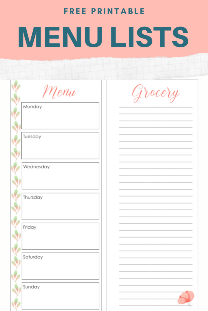 Printable Menu Printable Calendars Free Printables To Do Planner 