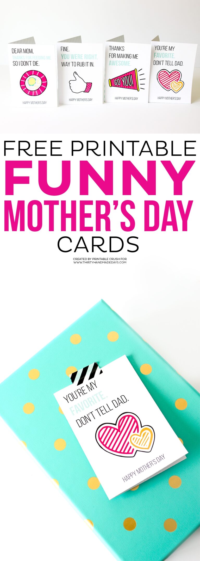 Printable Funny Mothers Day Cards We Love Printables