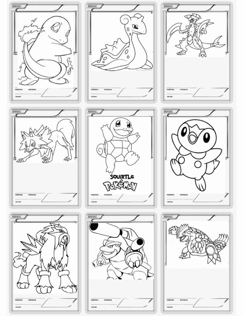 Printable Pokemon Card Coloring Pages