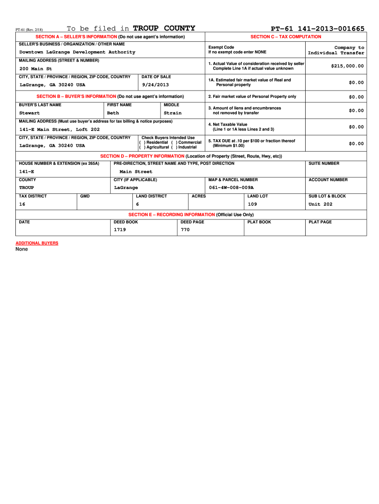 Printable Pt 61 Form Georgia Printable Form Templates And Letter