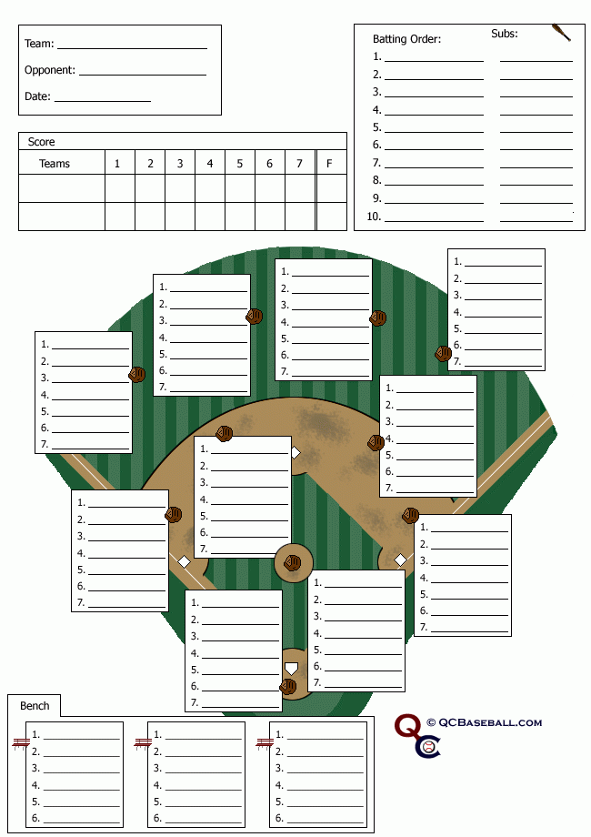 Printable Softball Lineup Cards Customize And Print