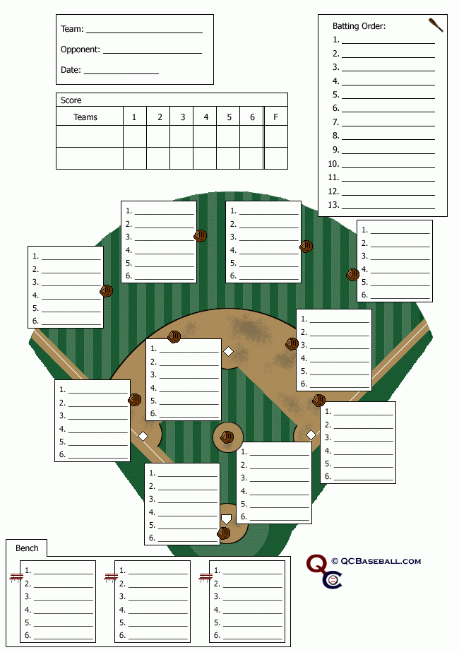 Printable Softball Lineup Cards Customize And Print