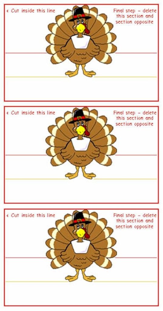 Printable Thanksgiving Place Cards