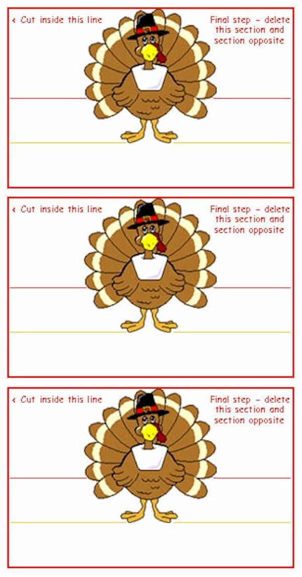 Printable Thanksgiving Place Cards