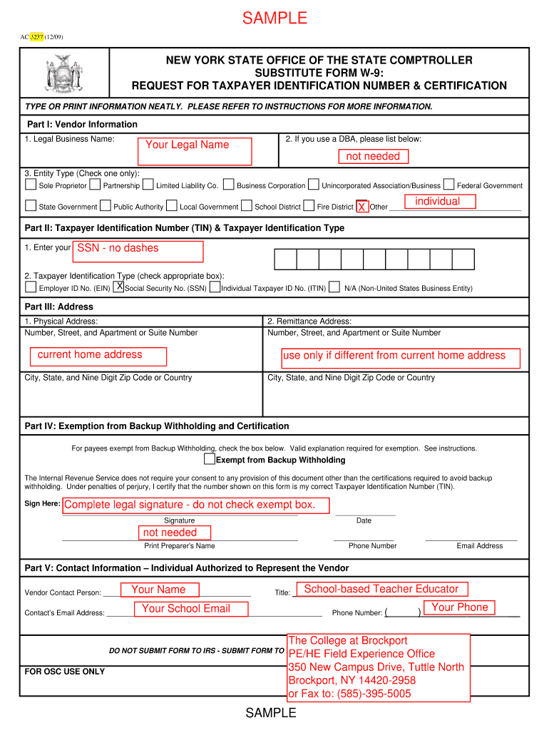 Sample W9 Fill And Sign Printable Template Online