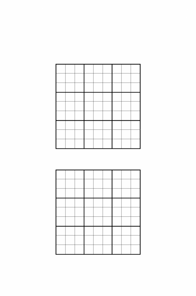 Sudoku Blank Grid Printable