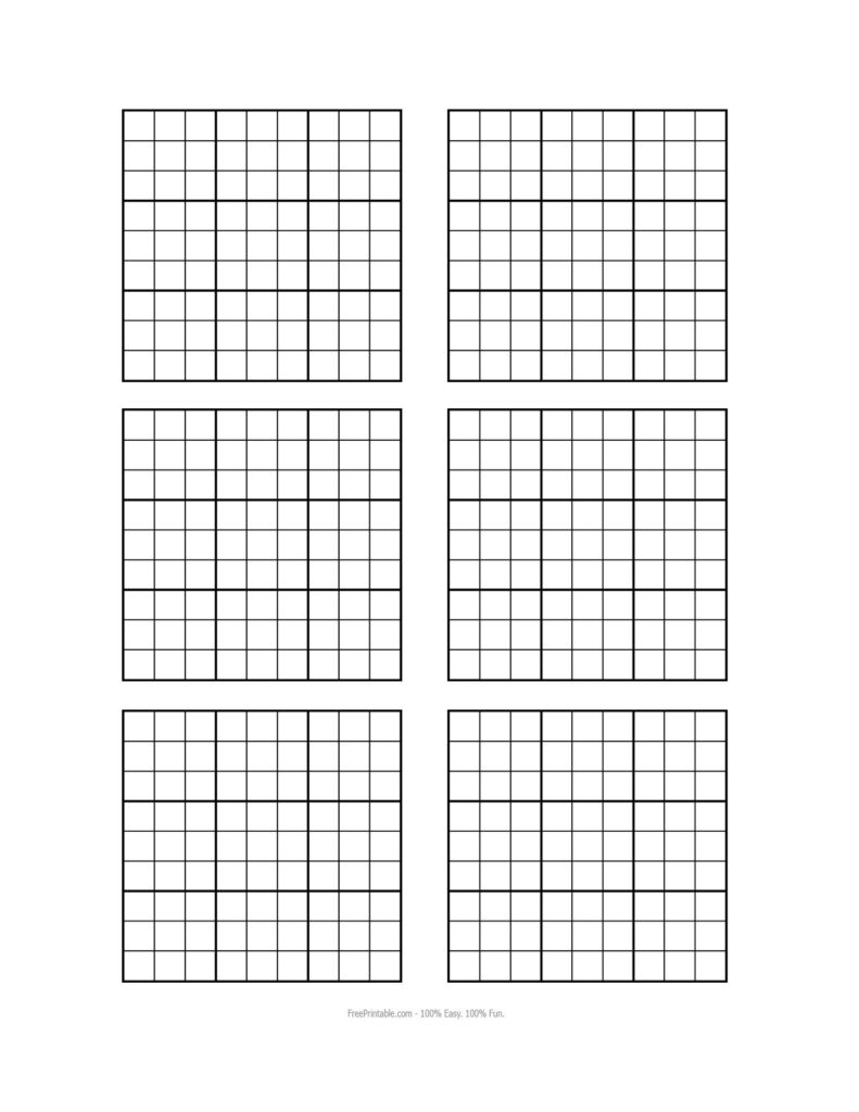 Sudoku Printable 4 Per Page