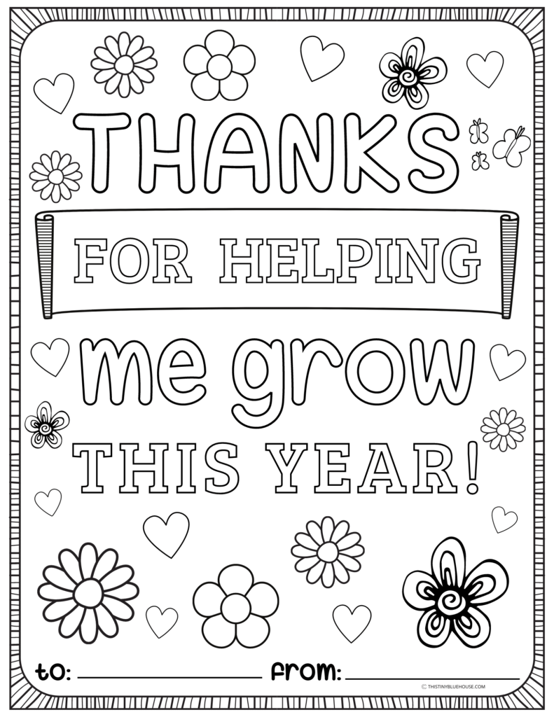 Teacher Appreciation Cards Printable To Color Printable Templates Free