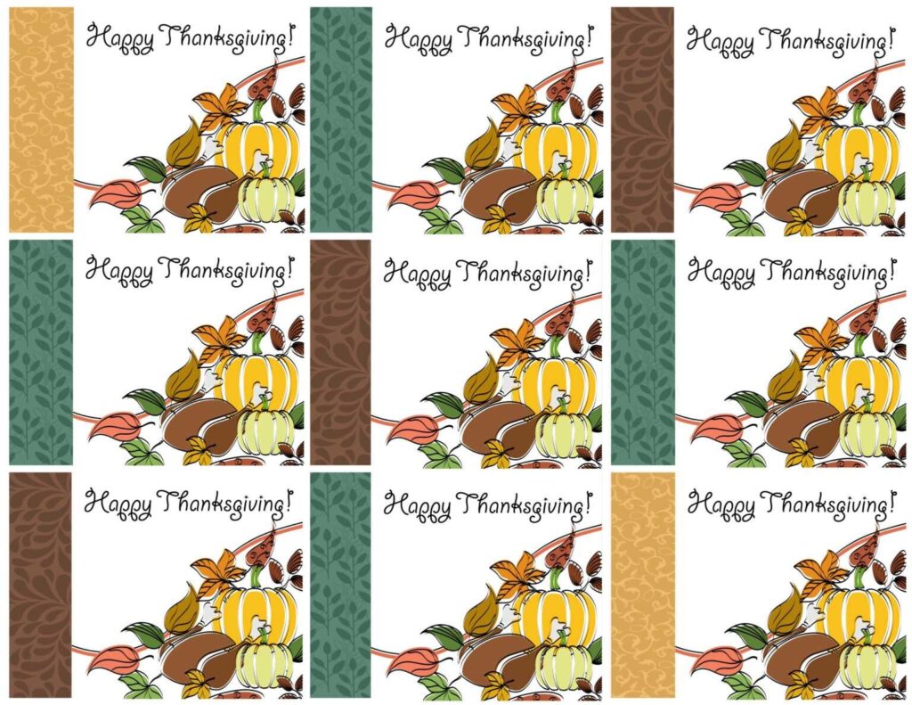 Thanksgiving Place Cards Free Printable