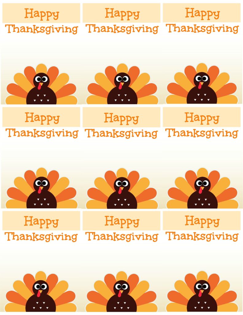 Thanksgiving Place Cards Free Printables