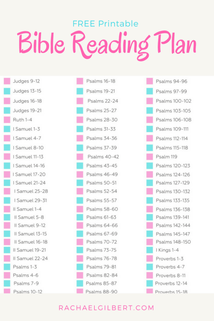 The Bible Recap Printable Reading Plan