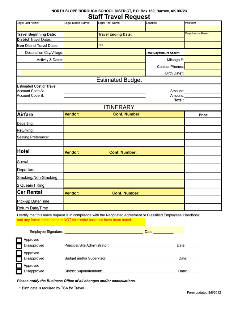 Travel Request Template Excel 2012 2024 Form Fill Out And Sign 