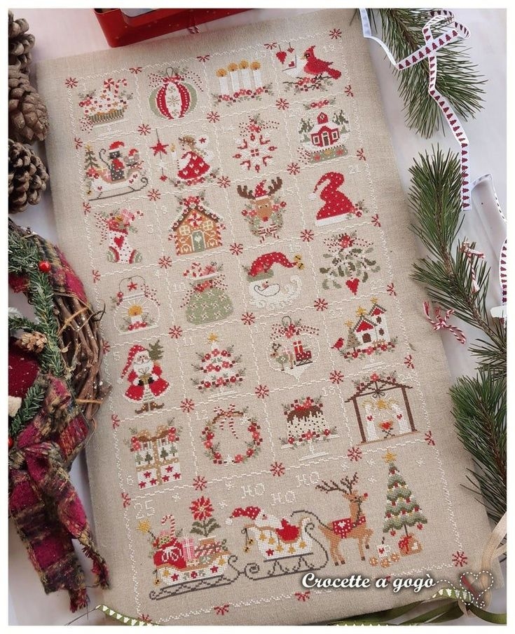 Advent Calendar Cross Stitch Pattern By Crocette A Gogo Christmas