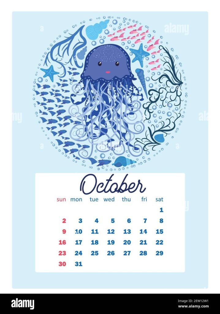 Box Jellyfish Hawaii Calendar