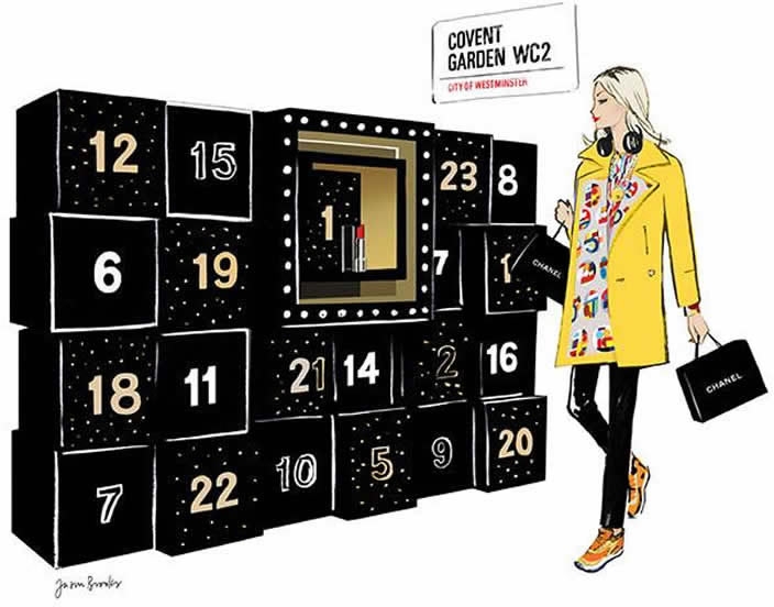 Chanel s Covent Garden Boutique Unveils A Life Sized Advent Calender