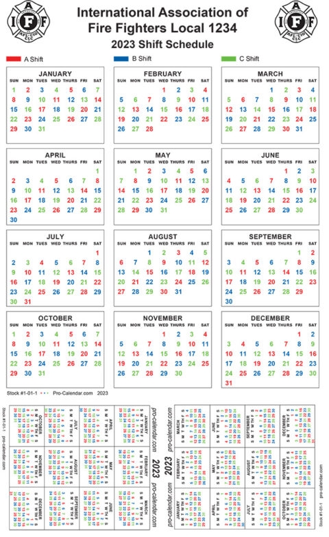 Firefighter Shift Calendars Stock Schedules Pro Calendar