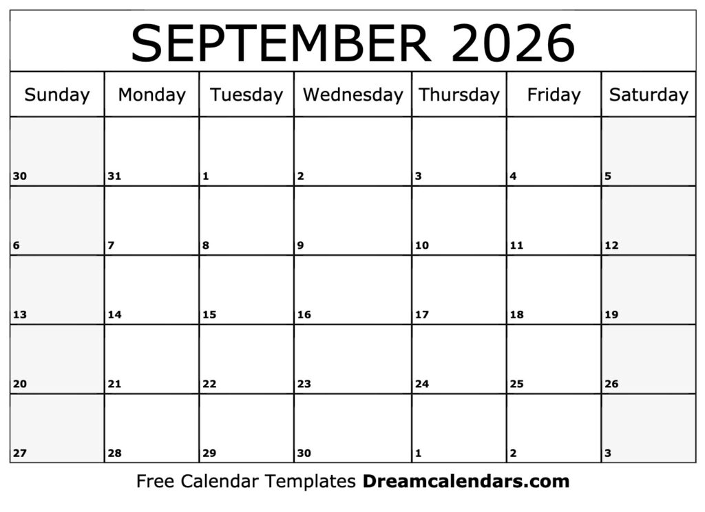 A Comprehensive Guide To September 2026 Navigating The Month With Ease