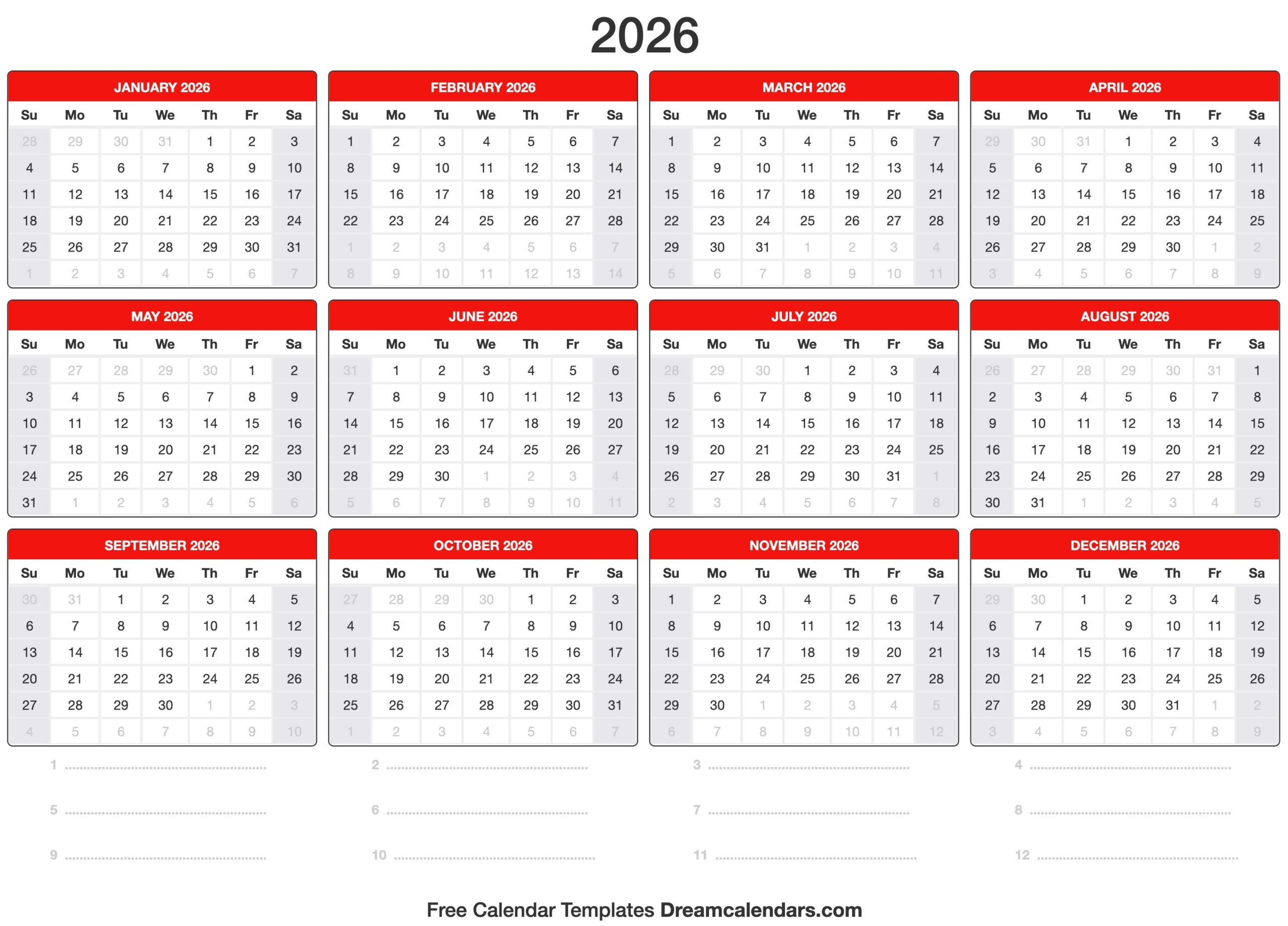 Blank 2025 2026 Printable Calendar Templates Consuelo R Giles