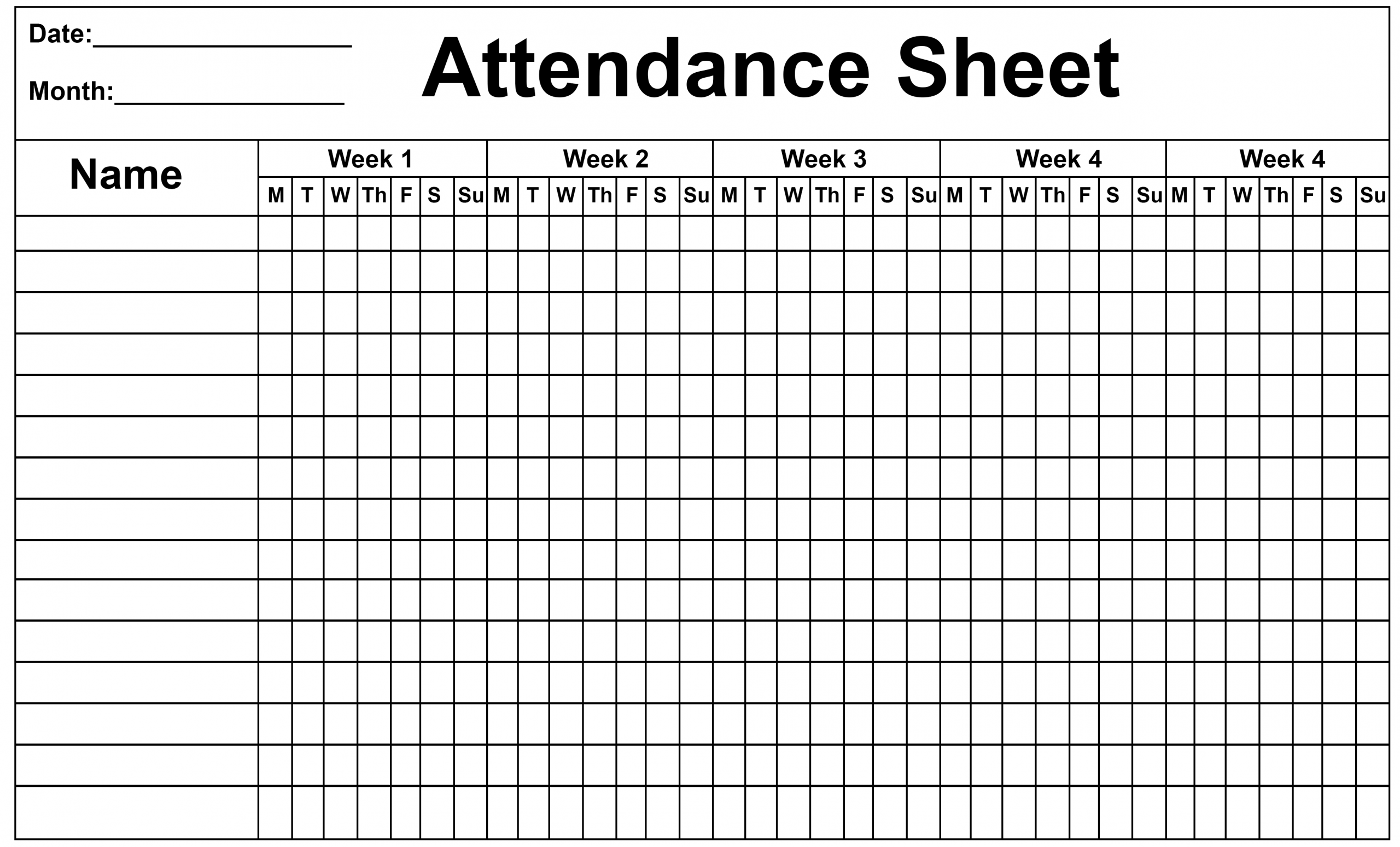 Free Printable Employee Attendance Calendar 2025 Pdf Alica Nicolina