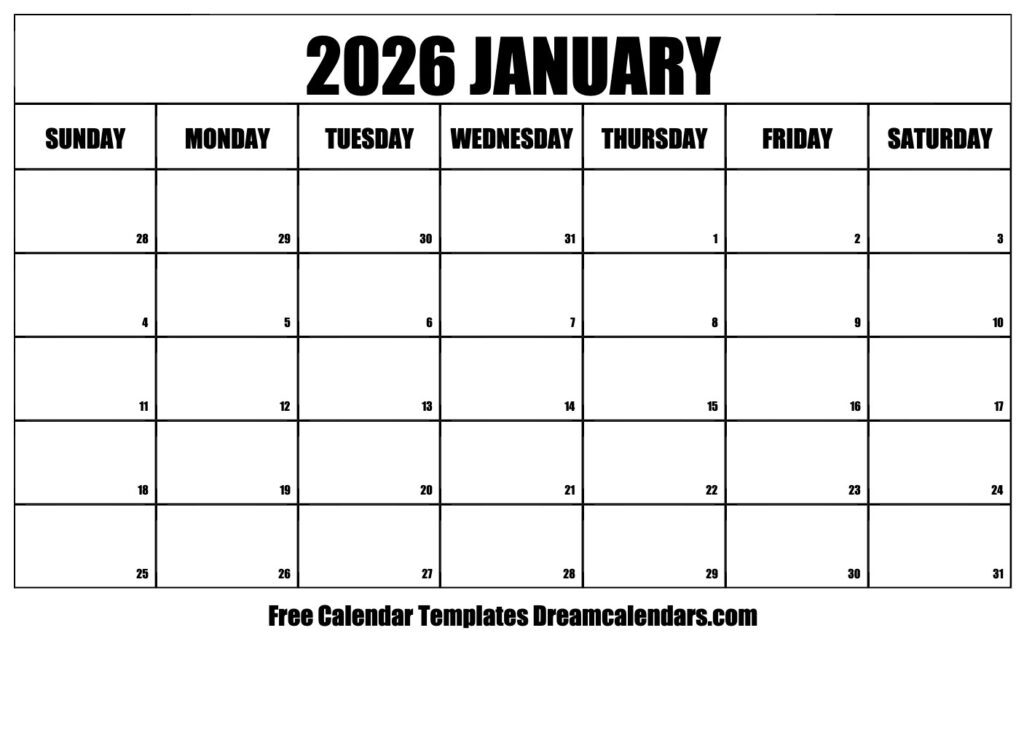 Navigating The New Year A Comprehensive Guide To January 2026 Calendar 