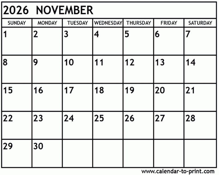 November 2026 Azerbaijan Printable Calendar We Love Printables