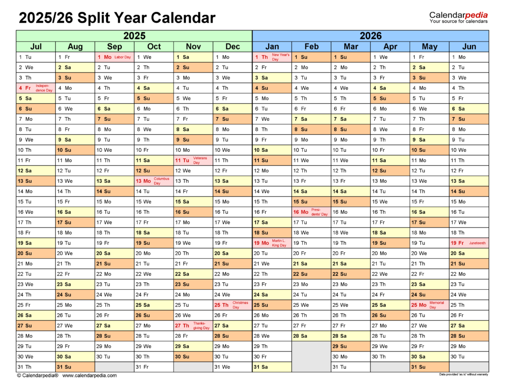 Printable Calendar 2025 2026 A Comprehensive Guide To Planning Your 