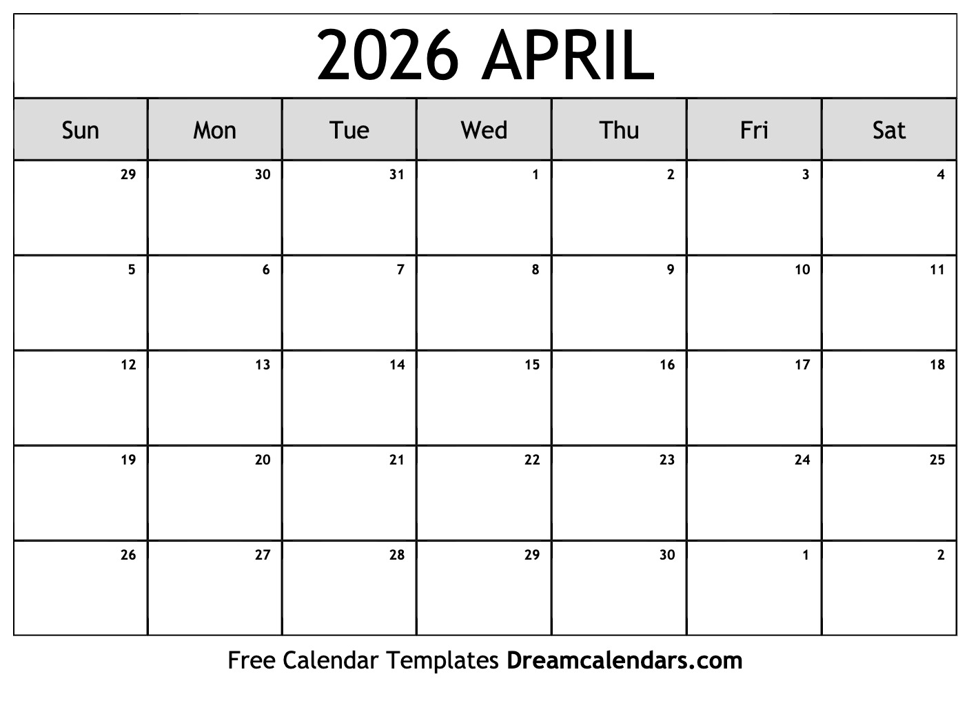 The Power Of A Blank April 2026 Calendar A Guide To Organization And