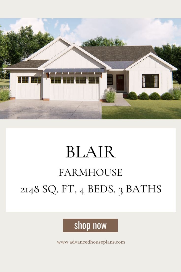 1 5 Story Modern Farmhouse House Plan Blair House Plans Farmhouse 