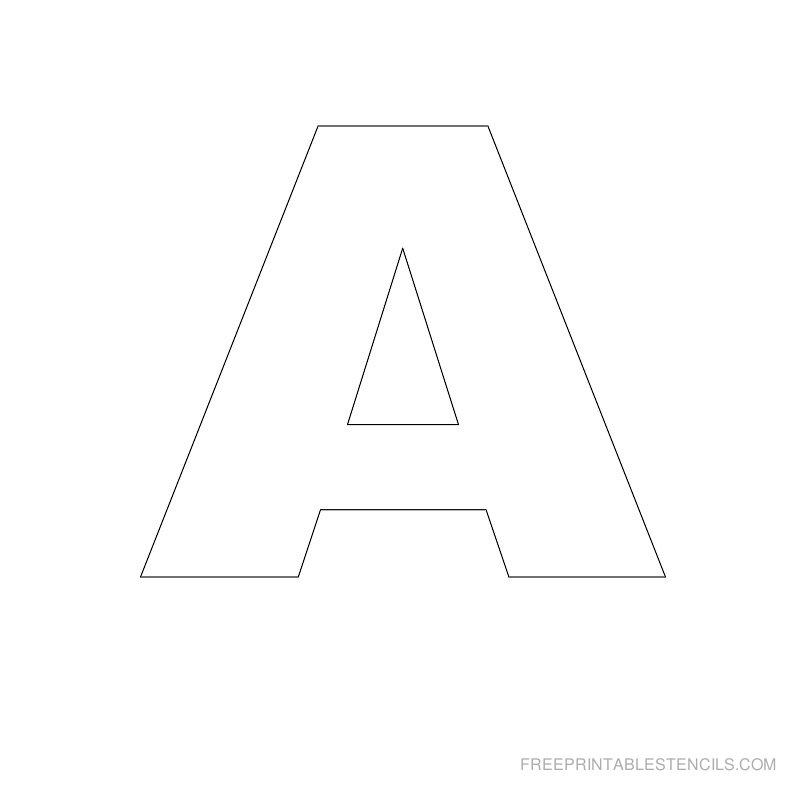  1 Free Printable Large Alphabet Letter Stencils