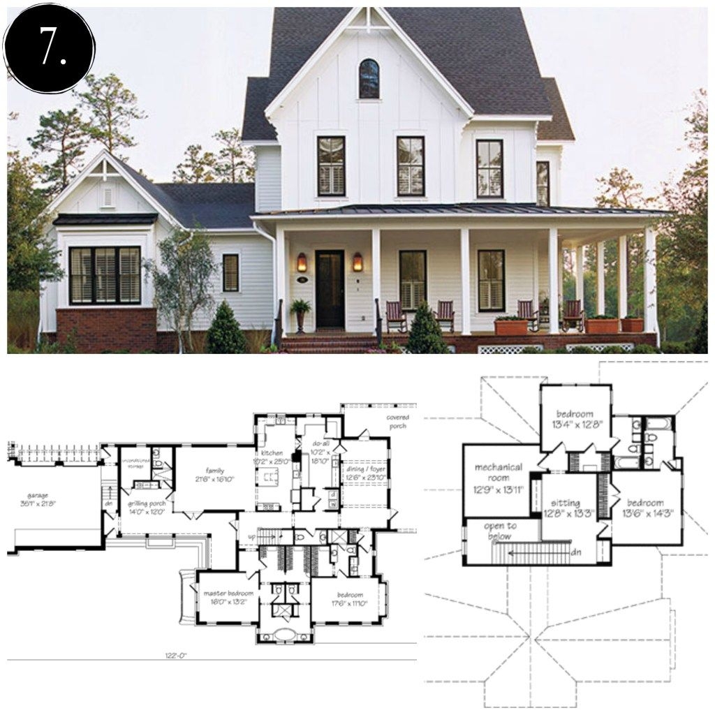 10 Modern Farmhouse Floor Plans I Love Farmhouse Open Floor Plan 
