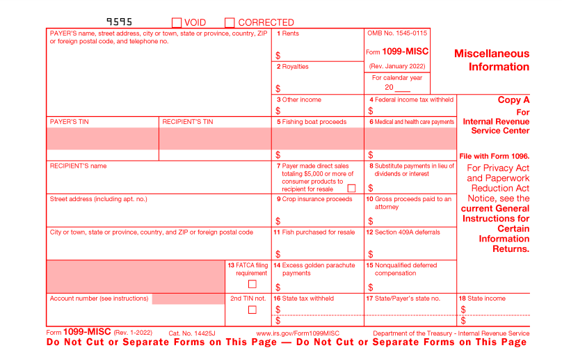1099 Printable Form 2025 Jean S Pagan