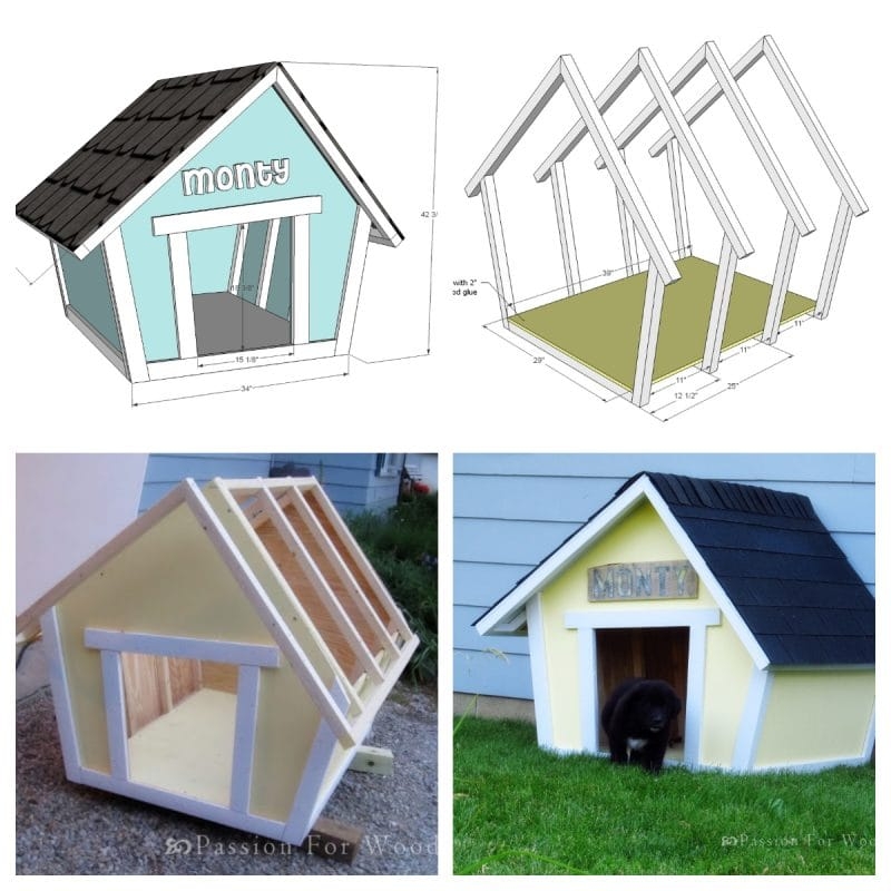 14 DIY Dog Houses Plans Blueprints How To Build A Dog House Free Plans 