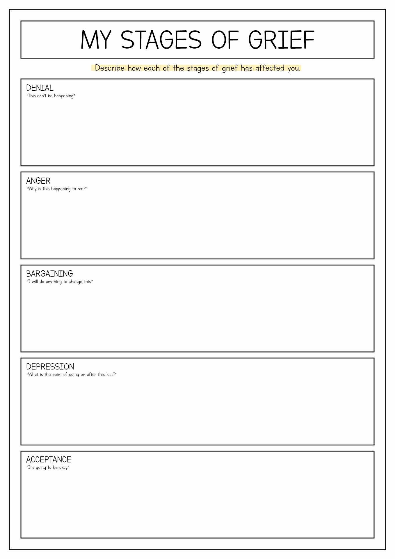 16 Grief Therapy Worksheets Free PDF At Worksheeto
