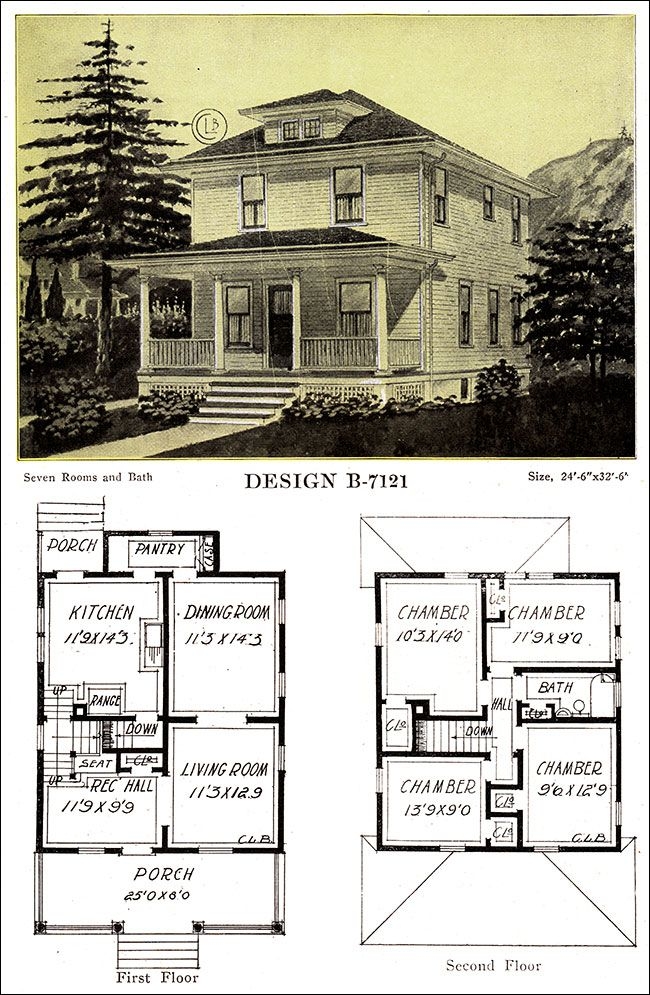 1918 Free Classic Foursquare C L Bowes Chicago Four Square 