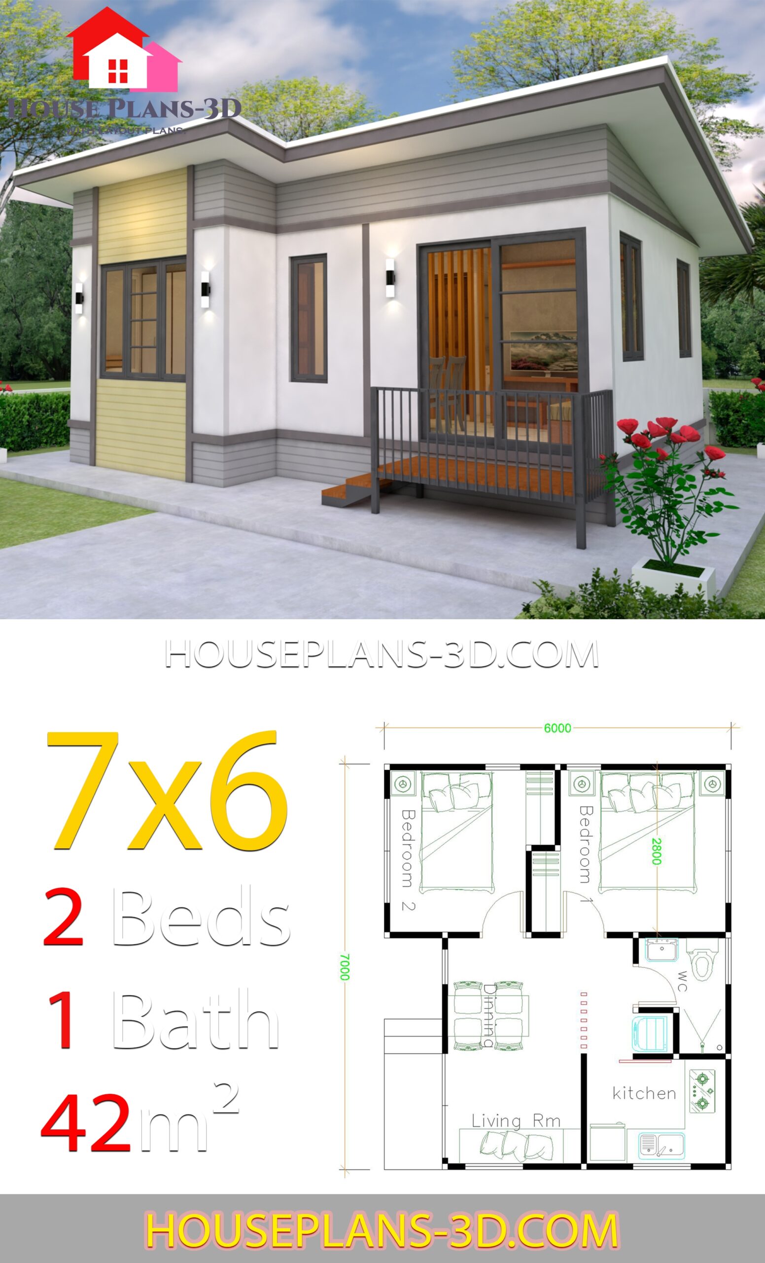 2 Bedrooms Small House Design Plans Shd Trusses Pinoy Bungalow 