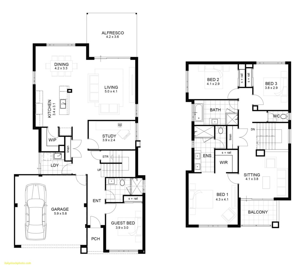 2 Story House Floor Plans With Measurements