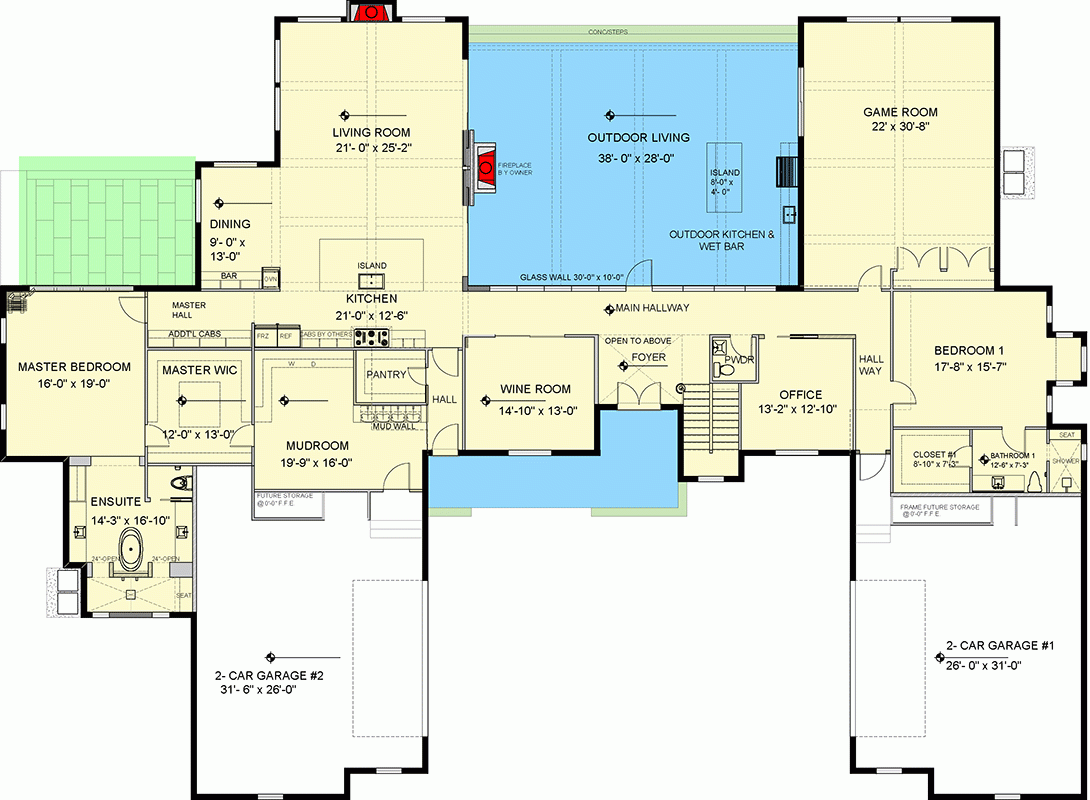 2 Story Modern Farmhouse Home Plan Over 5000 Square Feet With Large 2 Story Modern Farmhouse Home Plan Over 5000 Square Feet With Large